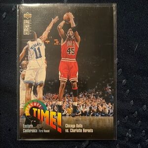 Upper Deck Playoff Time! Basketball Card Michael Jordan